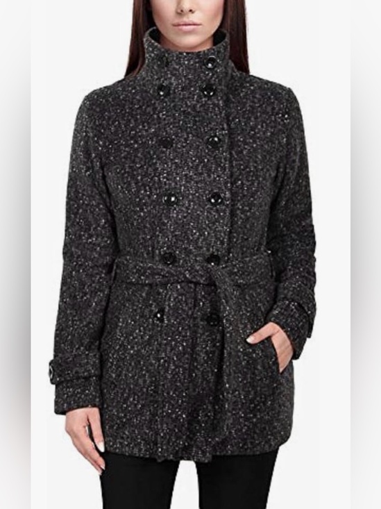 Ike Behar Jackets & Blazers - Ike Behar Women's Double-Breasted High Collar fleece jacket small